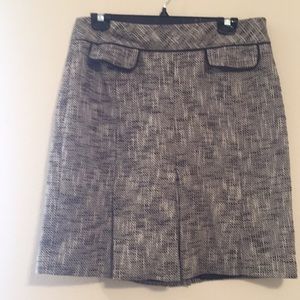 Ann Taylor LOFT Dark Brown Tweed Skirt